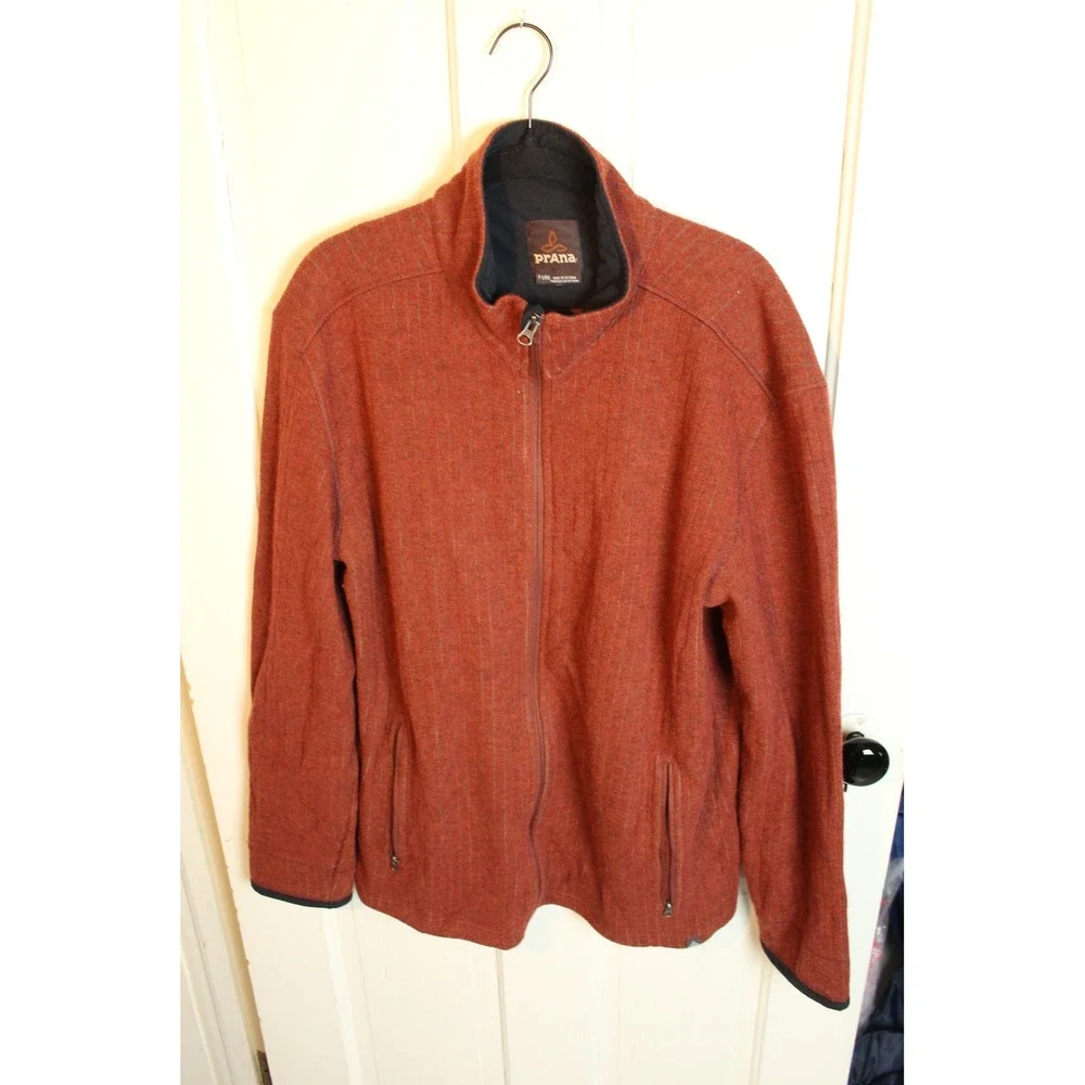 prAna‎ Mens Cocoa Barclay Sweater X-Large Jacket